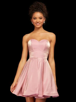 Pink Homecoming Dress 2023 Short A-Line Strapless Party Dress Free Customization