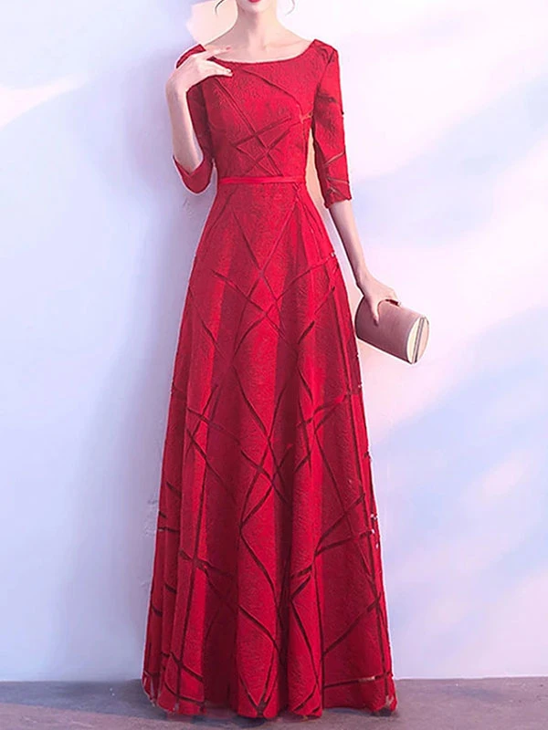 Evening Dress 2023 Light Blond A-Line Jewel Neck Long Sleeves Lace Knee-Length Formal Dresses Wedding Guest Dresses - Image 6