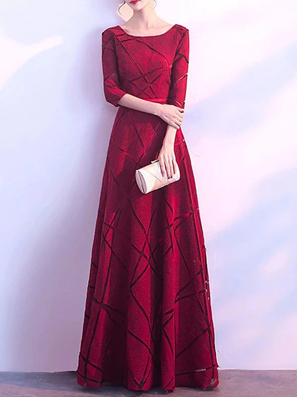 Evening Dress 2023 Light Blond A-Line Jewel Neck Long Sleeves Lace Knee-Length Formal Dresses Wedding Guest Dresses - Image 7