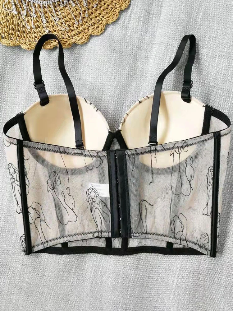 Sexy Cami Top For Women Straps Neck Adjustable Straps Cartoon Characters Print Apricot Summer Tops - Image 7