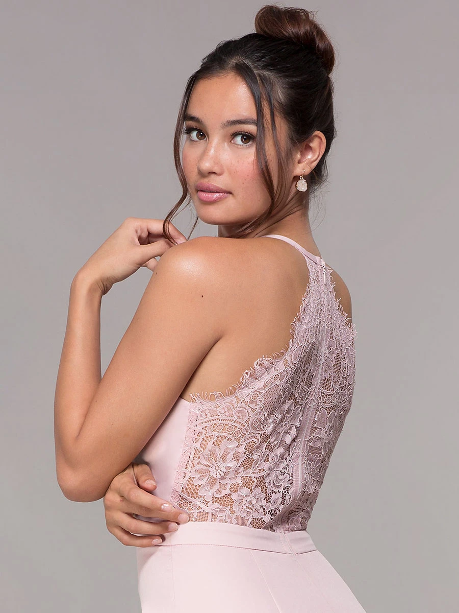 Pink Homecoming Dress 2023 Short V-Neck Lace Hollow Out Back Design Tight Graduation Party Outfits Free Customization - Image 4