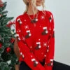 Pullovers For Women Red 2023 Christmas Sweaters Knitted Tops