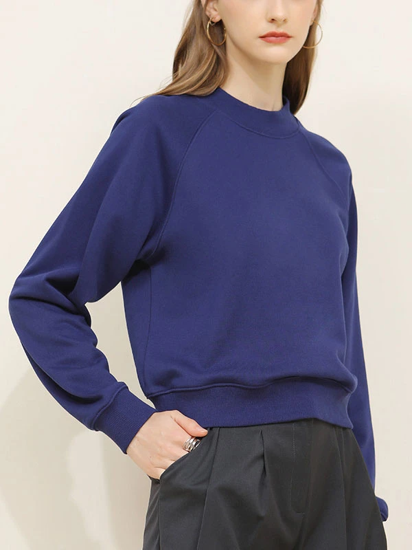 Hoodie For Women Dark Navy Long Sleeves Hooded Sweatshirt - Image 6