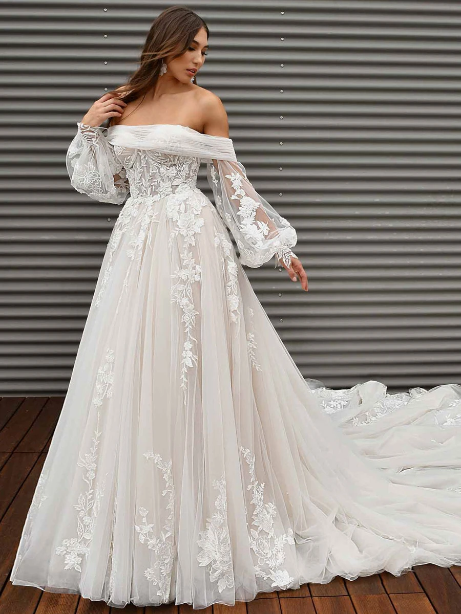 Princess Wedding Dress 2023 A-Line With Train Sweetheart Neck Sleeveless Lace Bridal Gowns Free Customization - Image 7