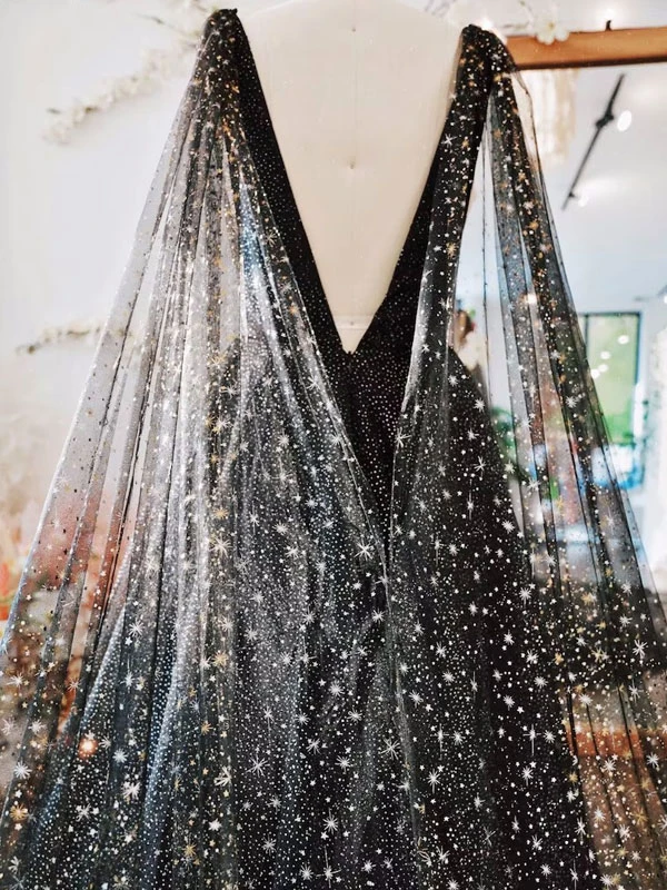 Black Wedding Dresses 2023 A-Line Sleeveless With Train Bridal Dress Free Customization - Image 3