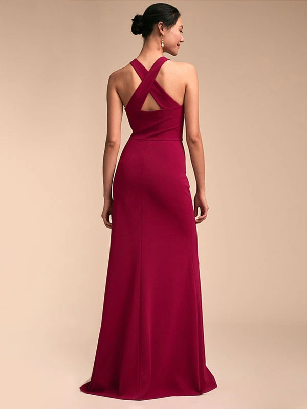 Birthday Party Dresses Sleeveless Cross-Back Semi Formal Long Dress - Image 2