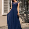 Cocktail Dress 2023 Glamour A-Line Floor-Length Illusion Neckline Lace Party Dresses