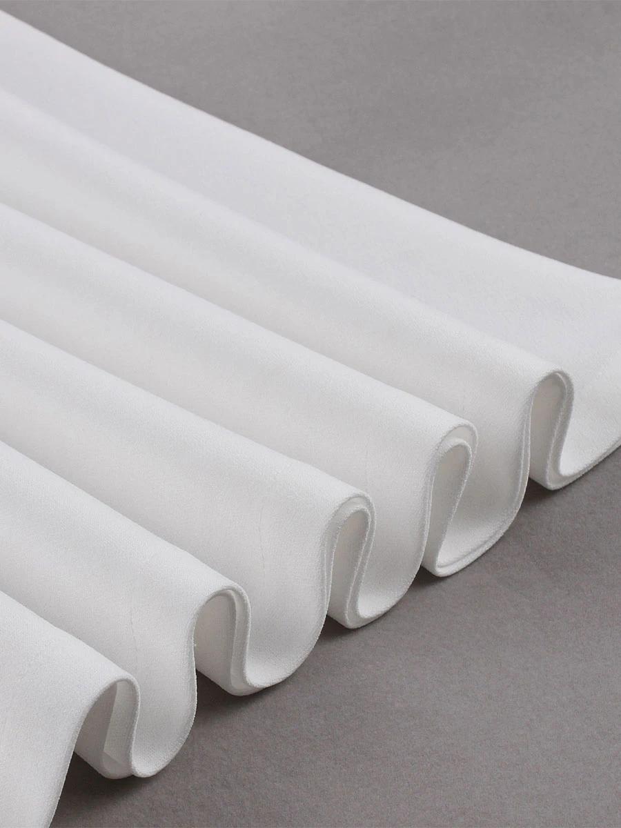 Retro Dress 1950s Audrey Hepburn Style White Floral Print Lace Short Sleeves Stand Collar Rockabilly Dress - Image 4