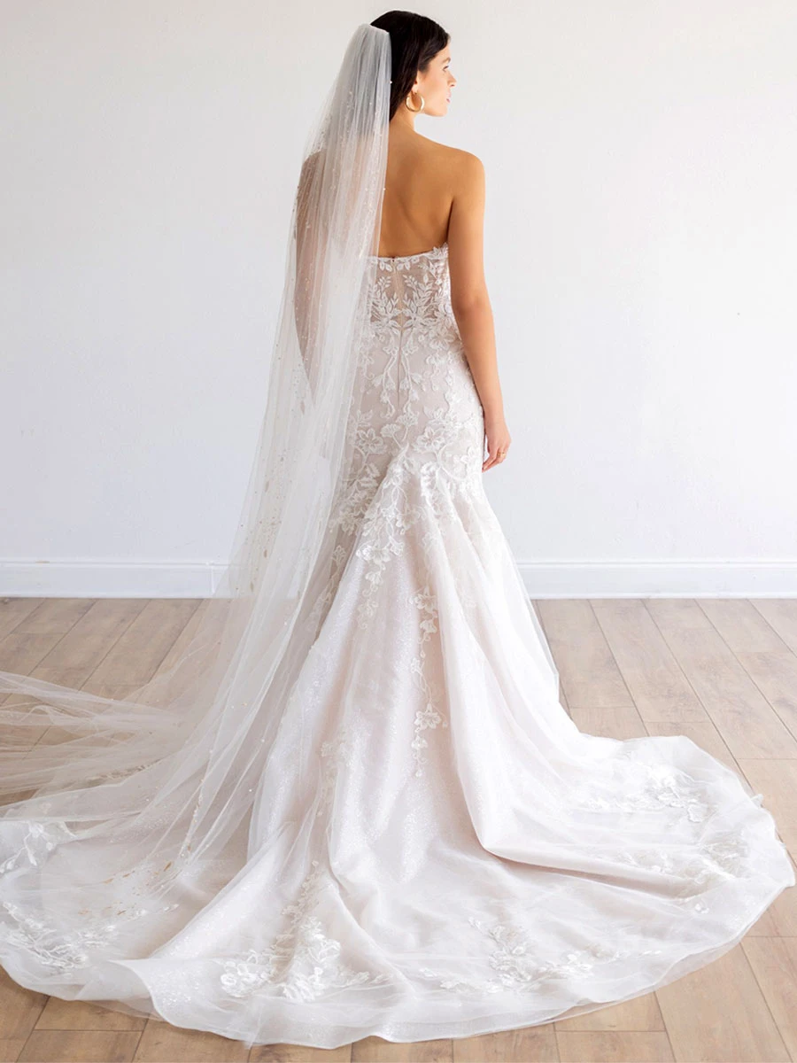 Beach Wedding Dresses Ivory Sleeveless Strapless Lace Bridal Dresses Free Customization - Image 4