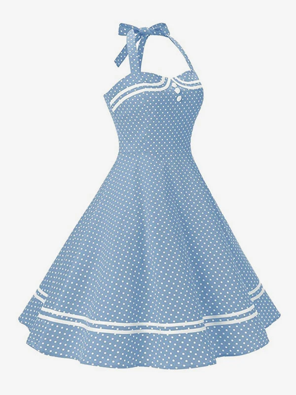 Retro Dress 1950s Audrey Hepburn Style Yellow Plaid Backless Buttons Sleeveless Sweetheart Neck Medium Rockabilly Dress - Image 3